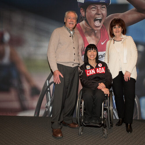 Sandy & Ted with Chantale Petitclerc: Canadian Senator and Winner of 21 Medals